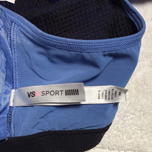 VSX Black and Blue Sports Bra - Picture 6 of 7